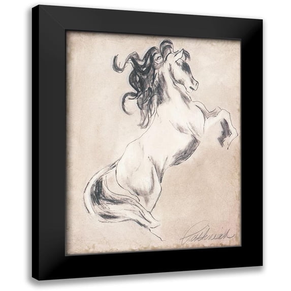 Pattinian, Merri 12x14 Black Modern Framed Museum Art Print Titled - Majestic Horse I