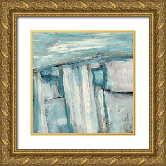 Pattinian, Merri 15x15 Gold Ornate Wood Framed with Double Matting Museum Art Print Titled - Acqua II