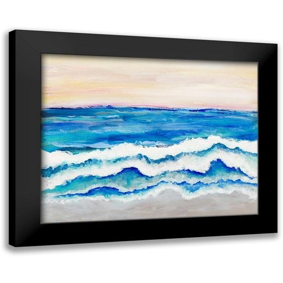 Pattinian, Merri 24x20 Black Modern Framed Museum Art Print Titled - Rolling Waves I