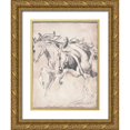 thumbnail image 1 of Pattinian, Merri 25x32 Gold Ornate Wood Framed with Double Matting Museum Art Print Titled - Majestic Horse II, 1 of 4