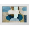 thumbnail image 1 of Pattinian, Merri 32x22 White Modern Wood Framed Museum Art Print Titled - Hues of Indgio I, 1 of 4