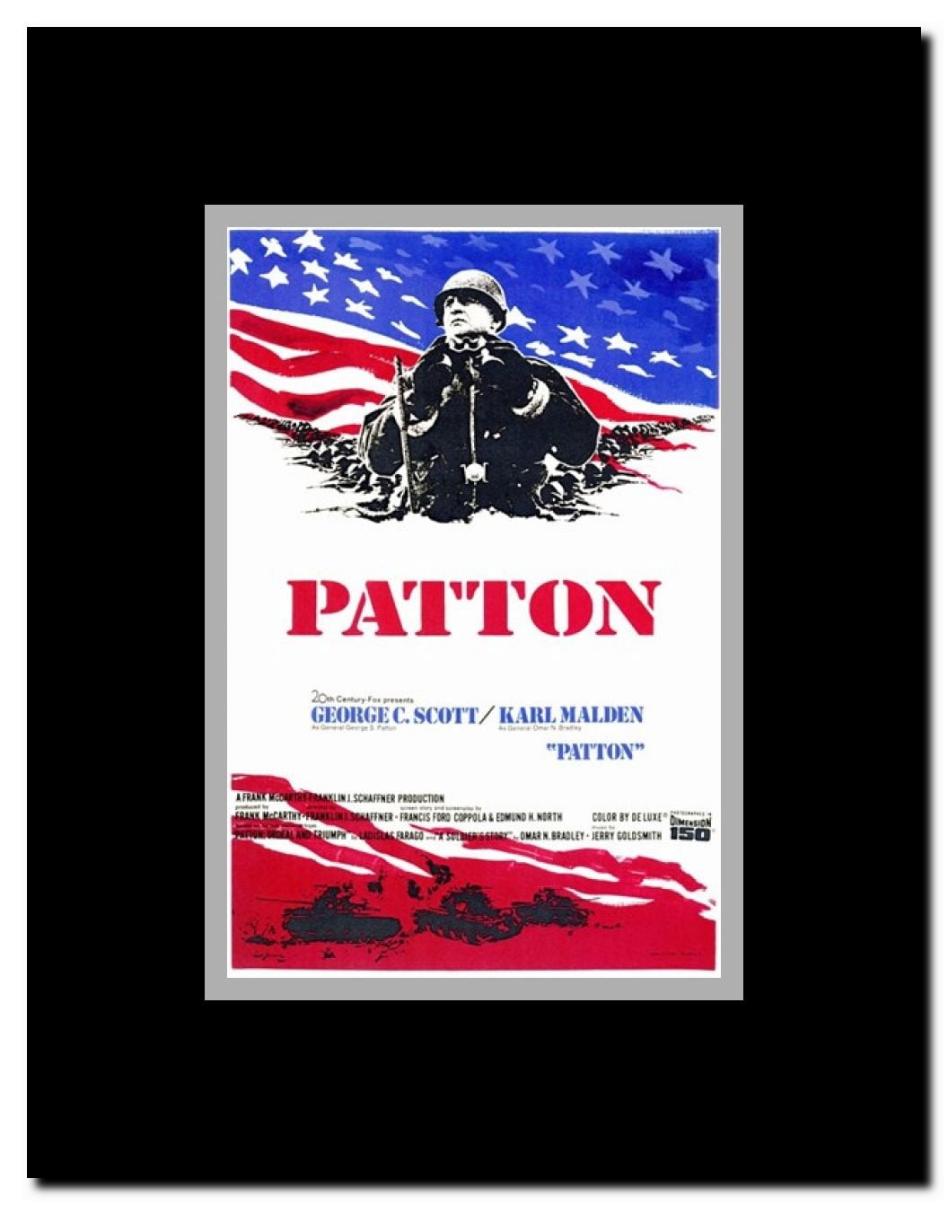Patton Framed Movie Poster