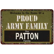 Patton Proud Army Family Sign Gift 8x12 Metal Sign 108120023464