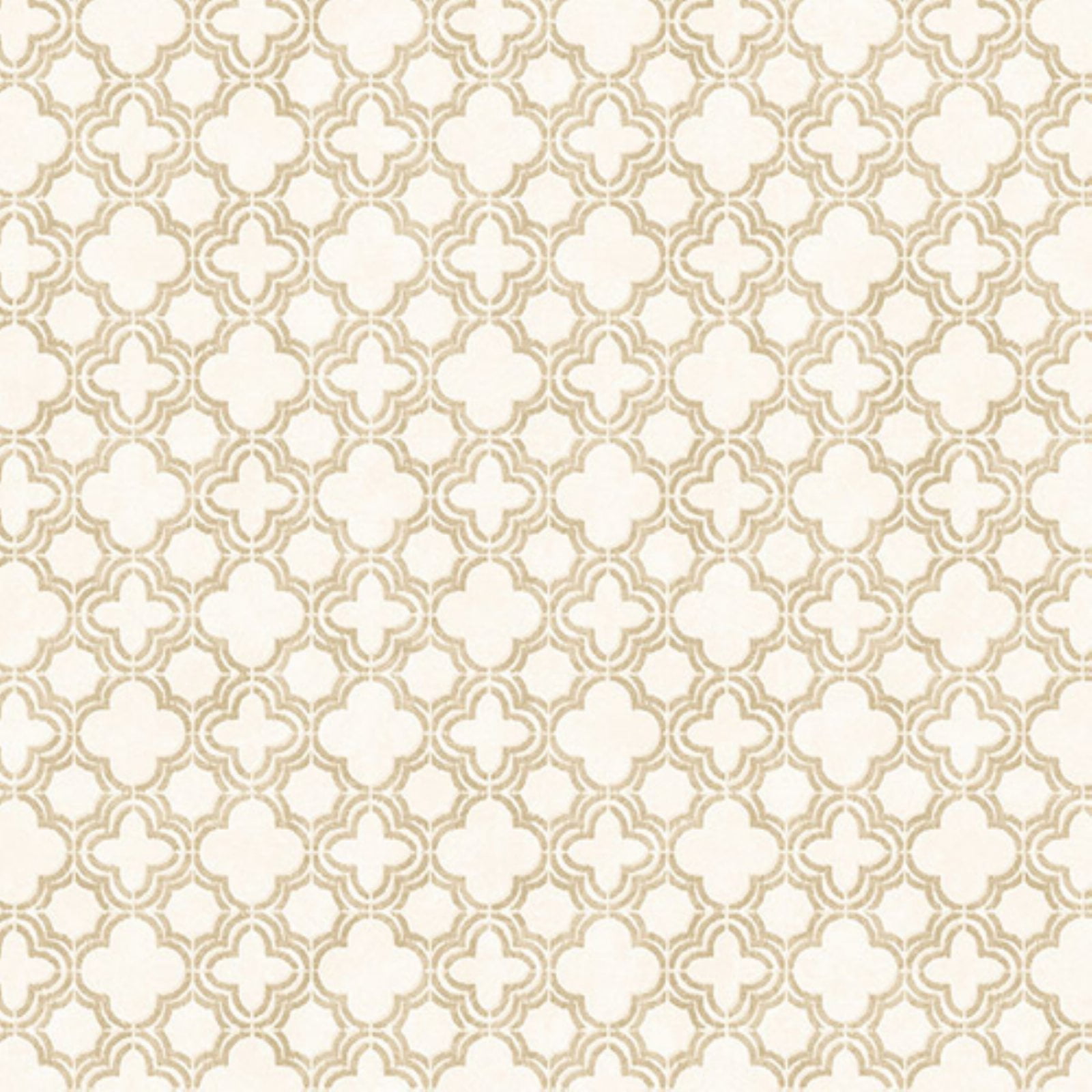 Beige and Cream Geometric Medallion Pre-pasted Wallpaper