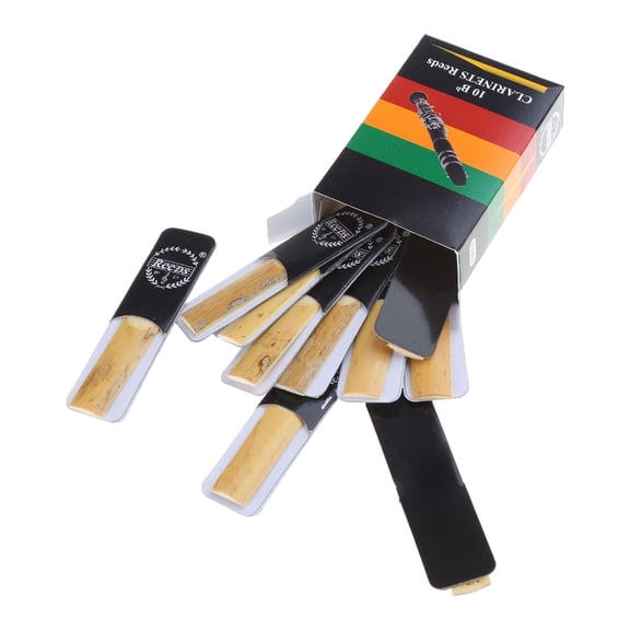 PatungKu 10pcs Bb Tone Strength 1.5/2.0/2.5/3.0/3.5/4.0 Traditional Reeds for Kid, Adults
