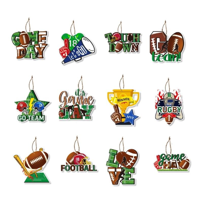 PatungKu 12pc Super Bowls Football Party Decor Bring Touchdown Spirit ...