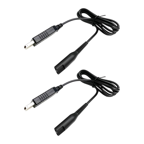 PatungKu 2 Pack Practical Charging Wire Charging Cable Suitable for Shavers 1.2M Reinforced Joints PVC Texture Secure Charging