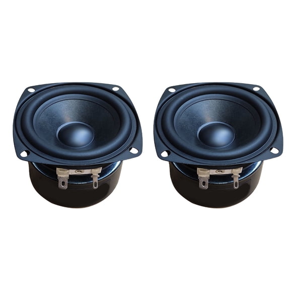 PatungKu 2Pcs 3Inch woofer Speaker Square Double Magnet Loudspeaker Clear Sound Quality