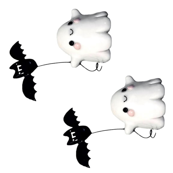 PatungKu 2Pcs Ghostly Bat Walking Sculpture Resins Ornaments for Desktop Decors