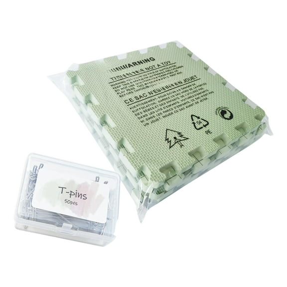 PatungKu 4/9 Pcs/Set Blocking Mats with Grids T-Pins Crochet Blocking Board for Knitting