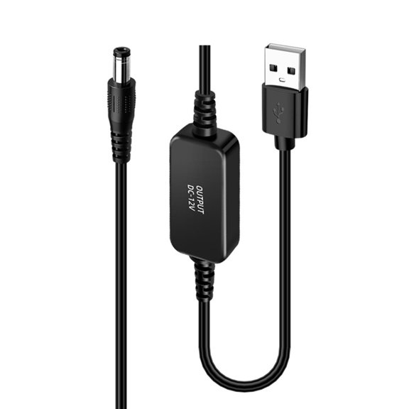PatungKu 5V to 12V Voltages Boost Cable USB to DC5.5mm Converter Cable Easy Connection Between PowerBanks 12V Required Devices