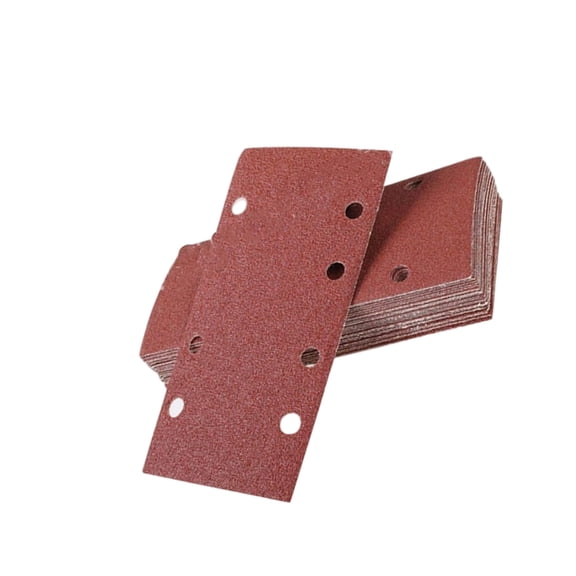 PatungKu 8 Hole Rectangular Flocking Sandpaper Sheets Abrasive Paper Suitable For Air Grinder Aluminum Oxide Grit Combination Set