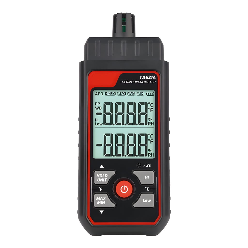 PatungKu Accurate Industrial Hygrometer Thermograph Perceivable Alarm Quick Moment Easy To Read