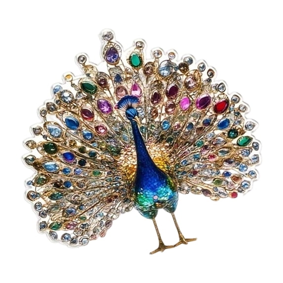 PatungKu Acrylic Peacocks Sculpture Statue Collectible Decorative Figurines,Home Office Bookshelf Desktop Decors Gift Women Men