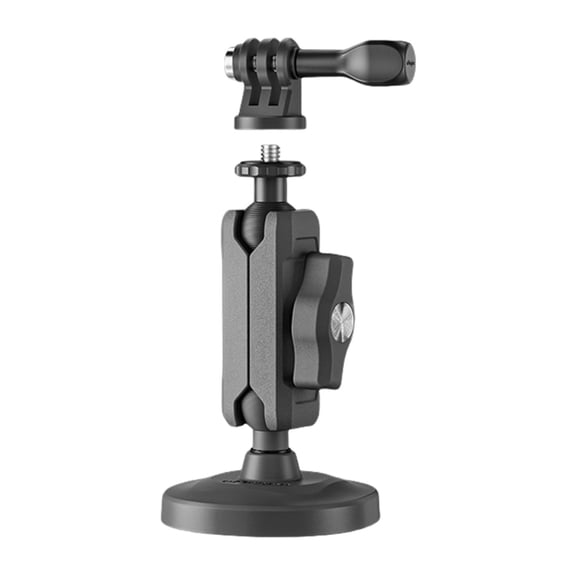 PatungKu Adjustable 360 Rotation Metal Clamp Mount Heavy Duty Suction Cup For Outdoor Action Cameras Travel Photography
