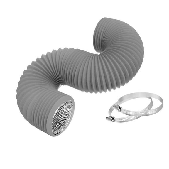 PatungKu Aluminum Dryer Vent Hose Dryer Hose Air Ducting Flexible with 2 Clamps for HVAC