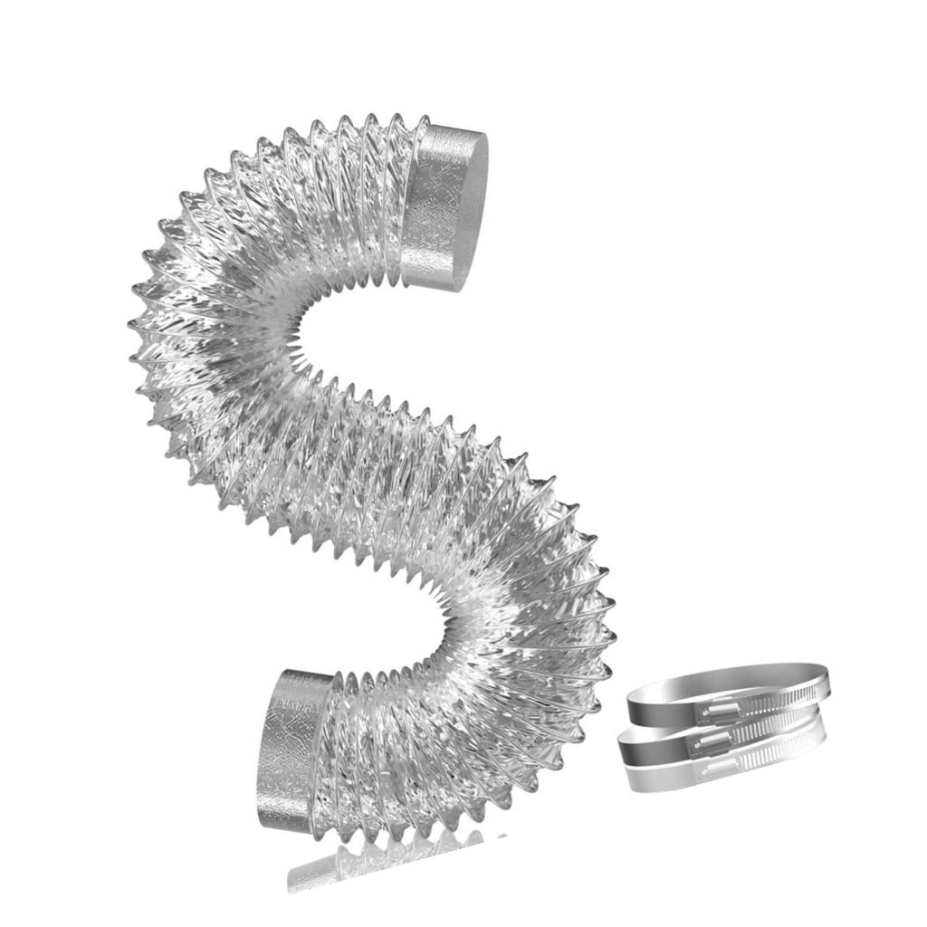PatungKu Aluminum Dryer Vent Hose Dryer Hose Air Ducting Flexible with 2 Clamps for HVAC