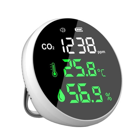 PatungKu CO2 Detector, Indoor Air Quality Monitors, Digital CO2 Meter Carbon Dioxide Detector,Air Tester for CO2 Alarm