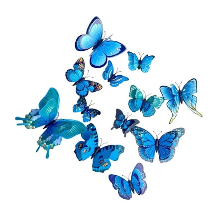 PatungKu Cake Toppers Butterfly Cake Decorations Cake Insert 24PCS Pack for Girl Birthday