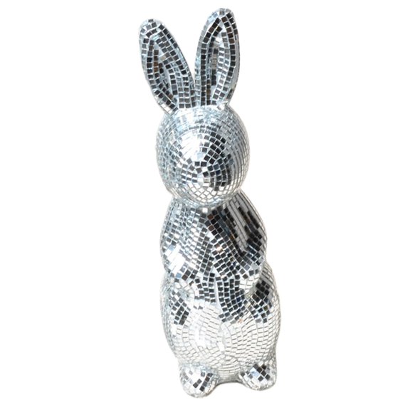 PatungKu Collectible Art Glass Handmade Glass Bunnies Rabbit Figurines Tabletop Ornament