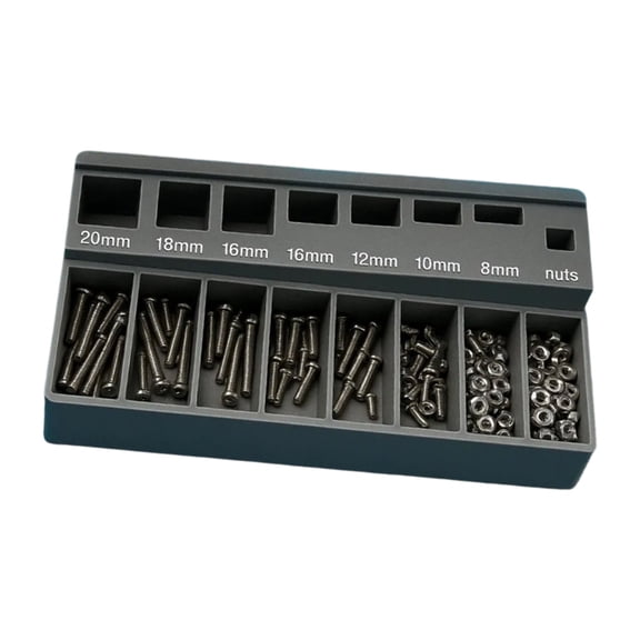PatungKu Compact Lightweight Screw Sorting Tray with Dimensions 17.5cm x 7.5cm x 6cm and Weight 135g for Portable Use