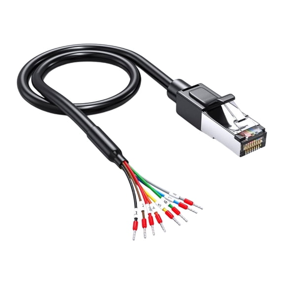 PatungKu Connector Wire Industrial RJ45 Male/Female To 8Pin Terminal Line Shielded RS232 Serial