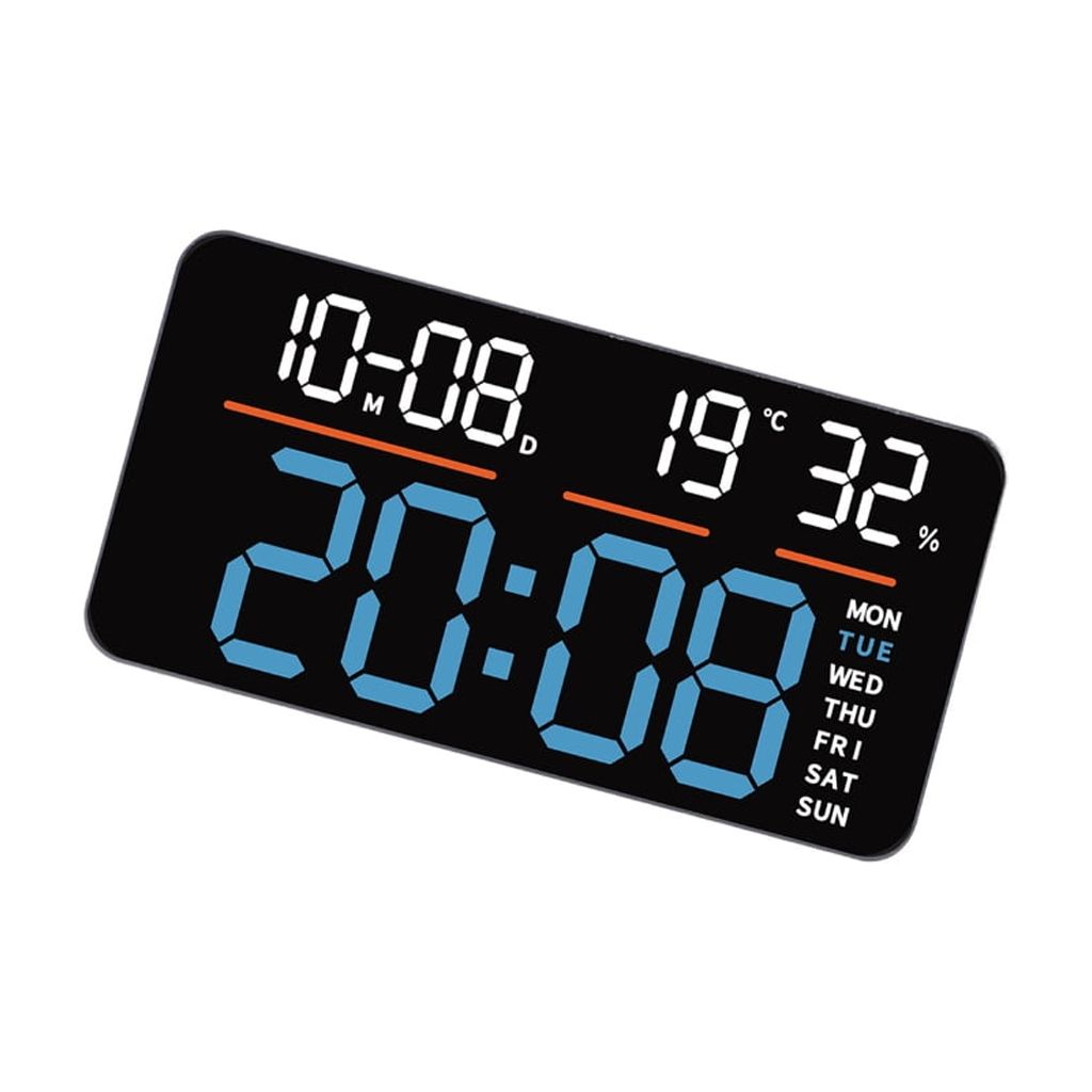PatungKu Contemporary Electronic Wall Clock With LED Screen Time Date ...