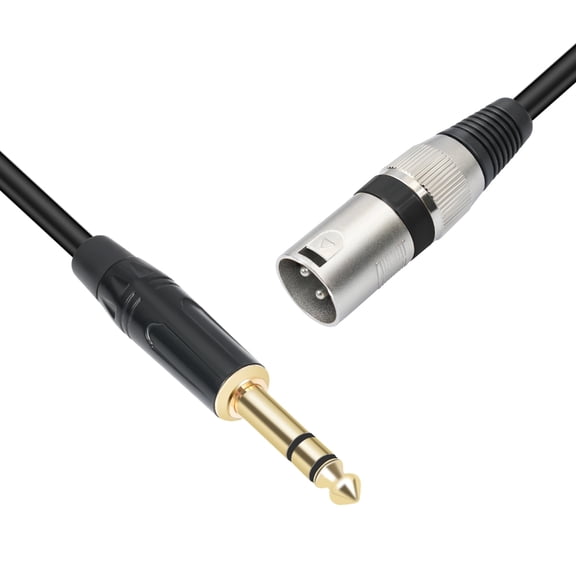 PatungKu Convenient 1/4in TRS to Kanon Connector Cable Wire Line for Power Amplifier Mixe