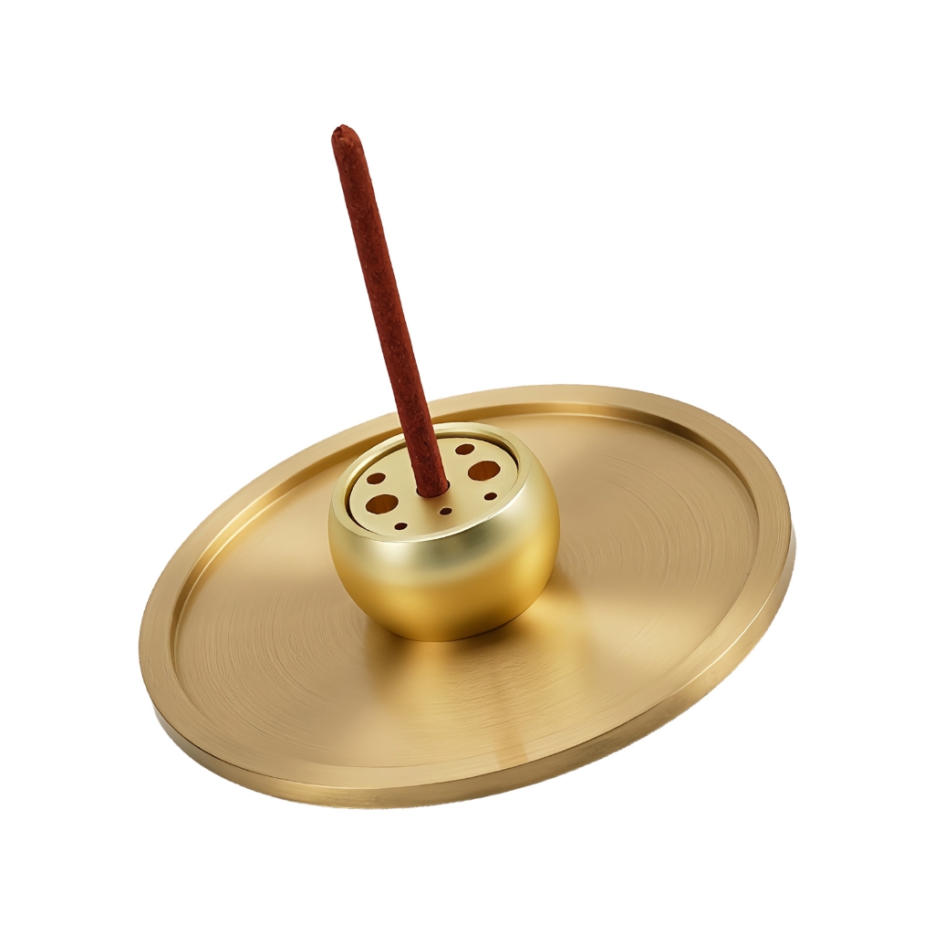 PatungKu Coppers Incenses Holder,Cone Incenses Burners Holder Incenses Stick Holder Ashes Catcher for Outdoor Indoor Metal Censer