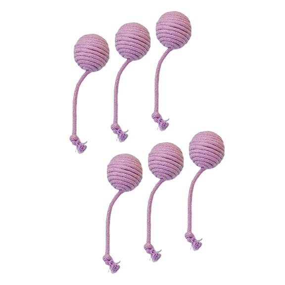 PatungKu Cotton Rope Balls Cats Toy Interaction Cats Teaser Self Teasing Cats Active Toy Exercising Activity Entertainment Toy 6PCS