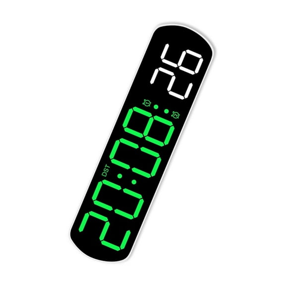 PatungKu Digital Table Clock with Jump Second 2 Alarms Temperature Reading Timer Voice Control LED Alarm Clock for Home Office