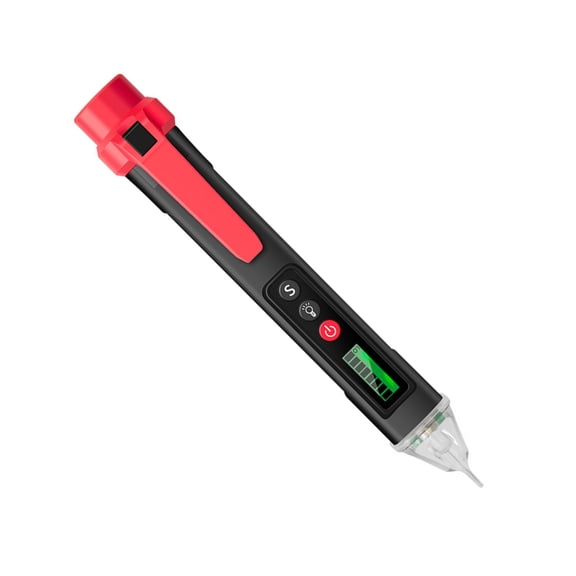 PatungKu Digital Voltage Tester Touch Easy Detection Bright Flashlight Color Screen Display