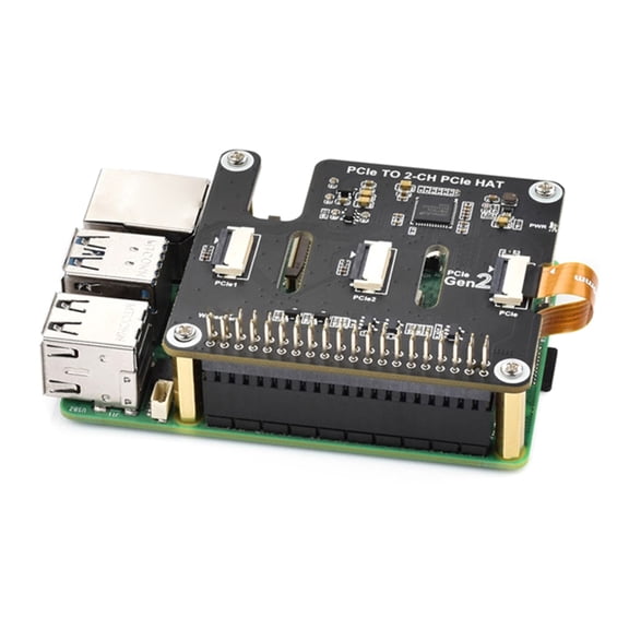 PatungKu Double PCIe FFC Expansion Board Data Transfer HAT Adapter Stackable