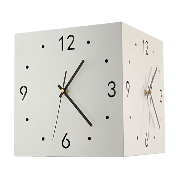 PatungKu Double Sided Corner Wall Clocks Modern Decorative Wall Clocks with Led Lights