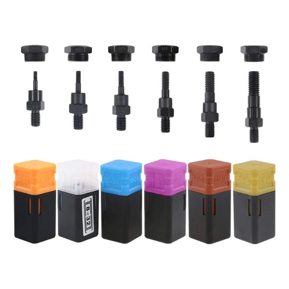 PatungKu Drill Adapter Manual Threaded Hand RiveterTips 6-32 8-32 10-24 1/4-20 5/16-18