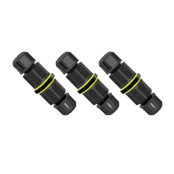 PatungKu Durability Nylon Silicone 3Pin Screwless Waterproof Electrical Wire Terminal Connector for Industrial Setting Plug