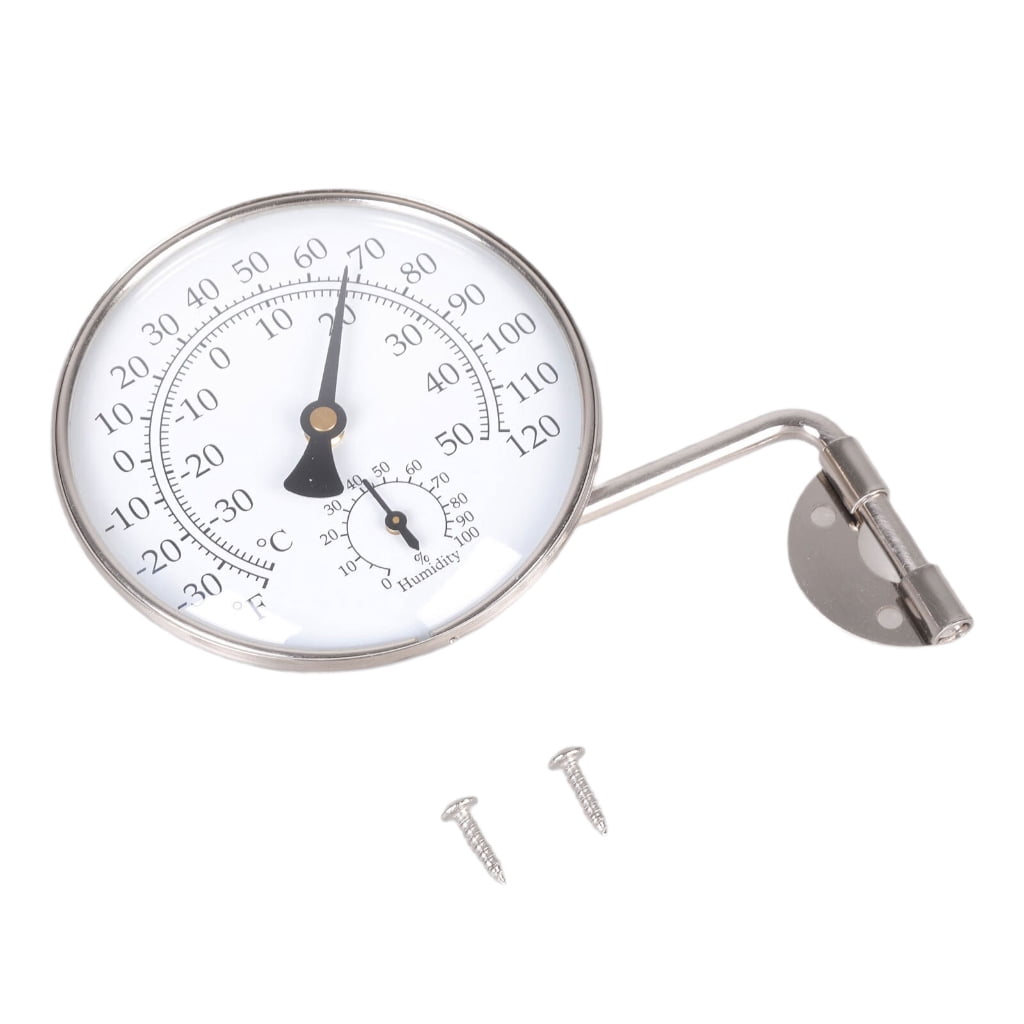 PatungKu Easy Installation Hygrometer 100mm with Link Copper Glass Material Reliable Use