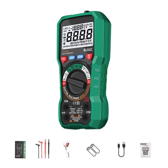 PatungKu Easy Operation Digital Multimeter with Flashlight Data Hold Auto Off Function
