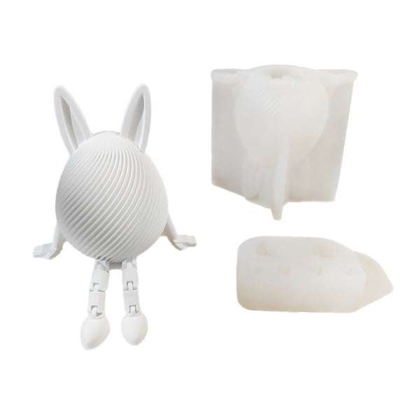 PatungKu Easy Use Rabbit Shape Elastomer Recyclable For Plastered Crafts And Room Garnishes