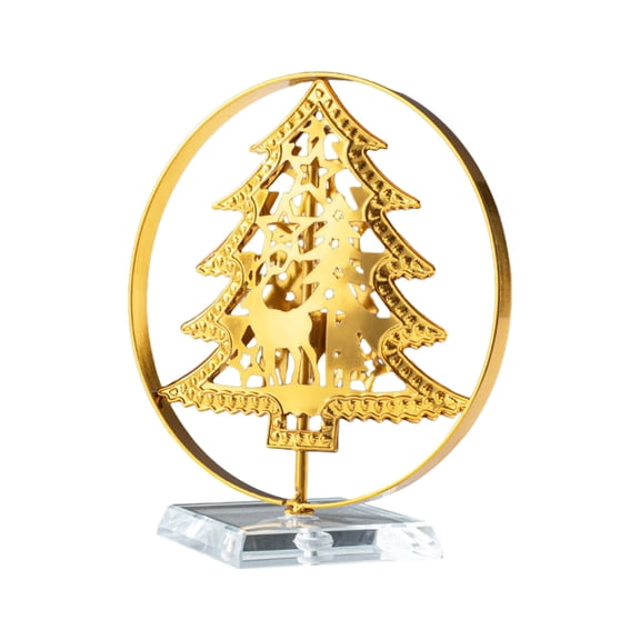 PatungKu Elegant Iron Art Deer Sculpture for Christmas Decor Statues Room Ornament