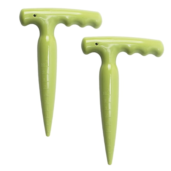 PatungKu Ergonomic Garden Tool Dibber Stick Flower Bulb Planter Seedling Hole Puncher
