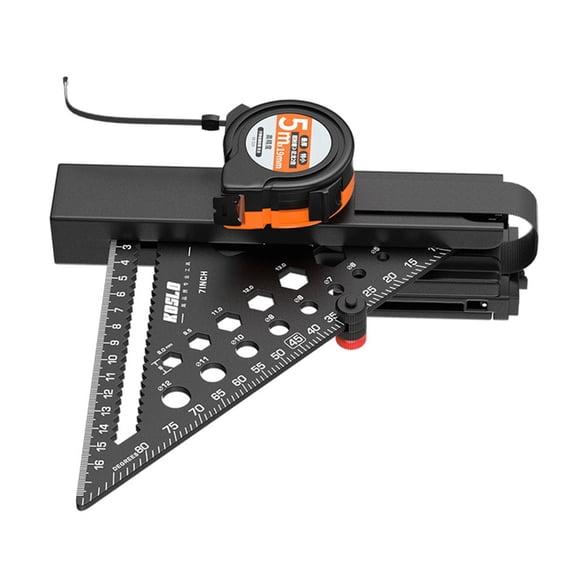 PatungKu Ergonomic Waist Clip 5M Steel Tape Measure Aluminum Triangle Rulers Not Slip