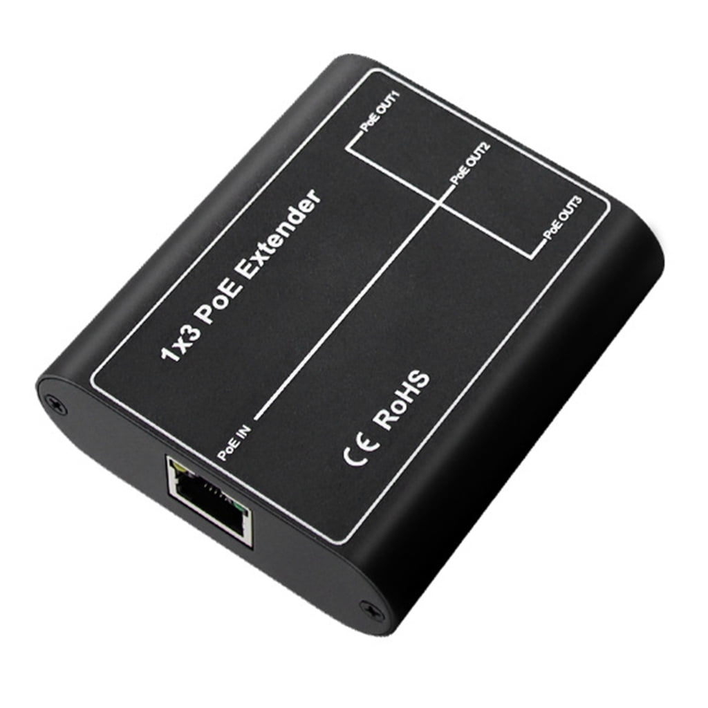 PatungKu Fast Speed 100/1000Mbps POE Networking Repeaters Switches with 3 Output Port Supporting Ethernet Extension up to 100Meters Plugs and Play Installation and LED Indicators