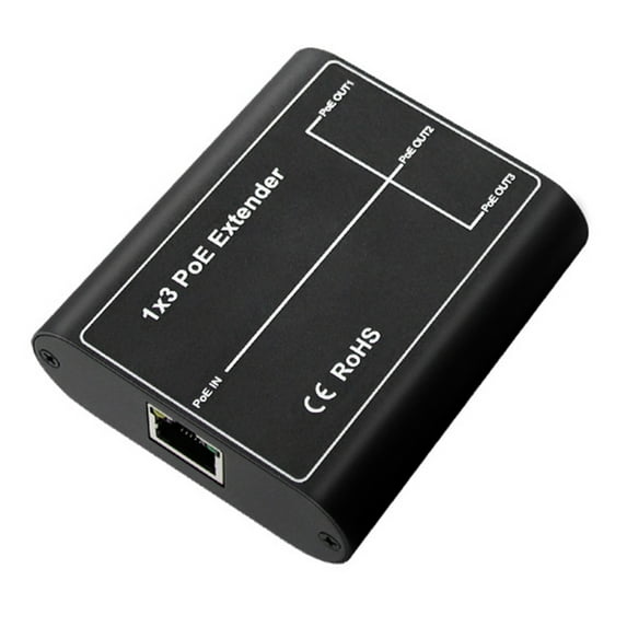 PatungKu Fast Speed 100/1000Mbps POE Networking Repeaters Switches with 3 Output Port Supporting Ethernet Extension up to 100Meters Plugs and Play Installation and LED Indicators