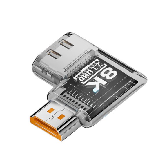 PatungKu Fast Speed HDTV Right Angle Adapters 8K60Hz 4K120Hz Signal Stability For TV Monitor PC Setups