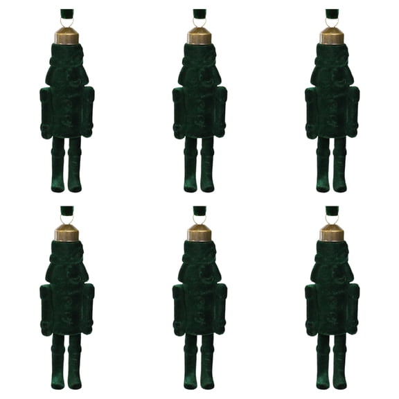 PatungKu Festival Flocking Nutcrackers Hanging Ornament Plastic Fabric Christmas Decoration For Tree Wall Fireplaces