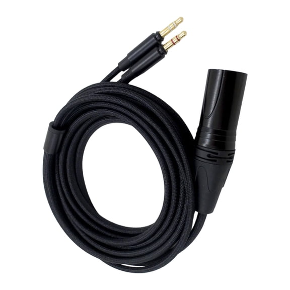 PatungKu Flexible 4 Cores 4pin to Double 3.5mm Patched Cable Professional Grade Bare Coppered Construction