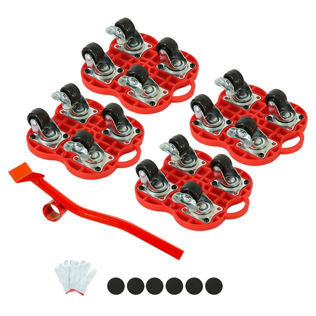 PatungKu Furniture Moving Transport Roller Set Heavy Duty Lifter Transport Tool Pulley Furniture Mover Roller Wheel Bar Removal