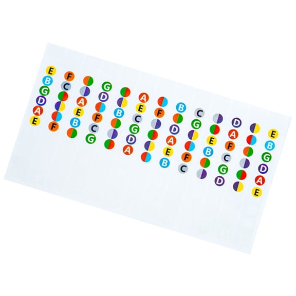 PatungKu Guitar Chord Stickers Fret Map Sticker for Kids Beginner Learning Guitar Bass Note Stickers Guitar Fretboard Stickers