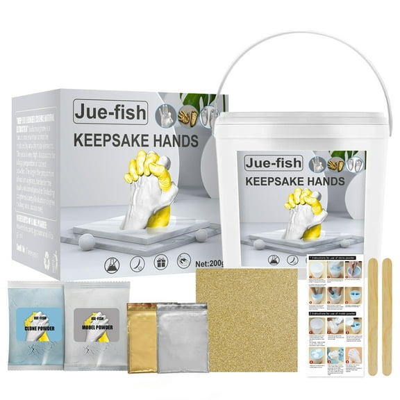 PatungKu Hand Casting Kits Handmade Plaster Hand Mold Hands Models Supply Gift Attachmen
